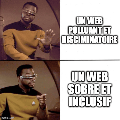 Meme : un web polluant et discriminatoire ? Non, un web sobre et inclusif.